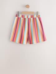 Pink Multi Stripe Crinkle Shorts (3-16yrs) - Image 2 of 4