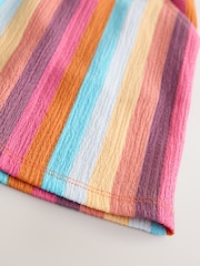 Pink Multi Stripe Crinkle Shorts (3-16yrs) - Image 4 of 4