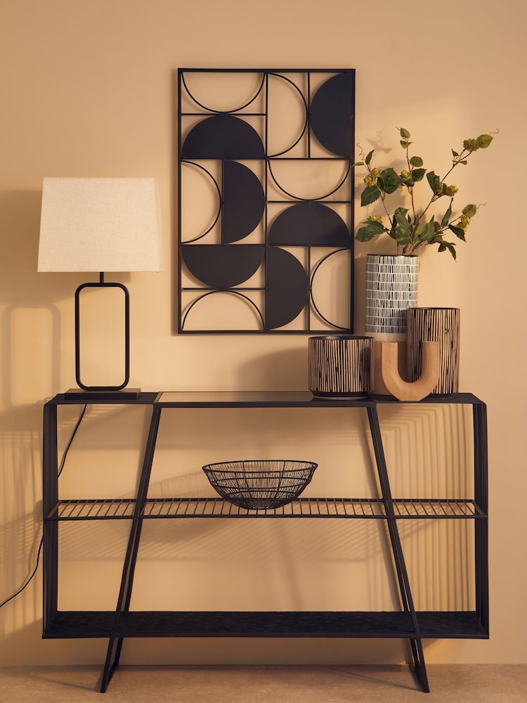 Interiors by Premier Black Lucas 60cm Table Lamp - Image 1 of 4 Interiors by Premier Black Lucas 60cm Table Lamp - Image 1 of 4