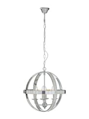 Fifty Five South Silver Kensington Townhouse Rounded Pendant Ceiling Light - Image 3 of 3