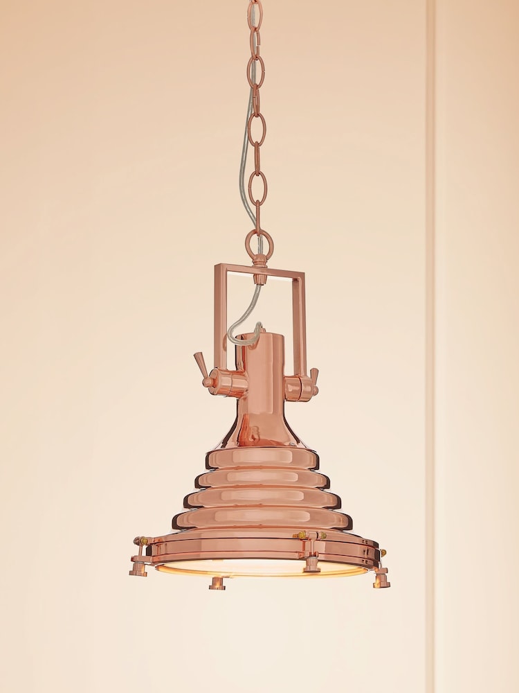 Fifty Five South Copper Lexington Pendant Ceiling Light - Image 1 of 3