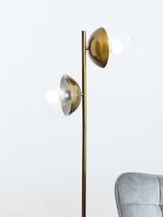 Interiors by Premier Gold Revive 2 Bulb Metal Floor Lamp - Image 2 of 4