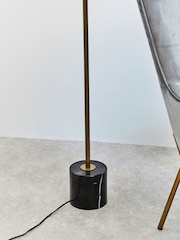 Interiors by Premier Gold Revive 2 Bulb Metal Floor Lamp - Image 3 of 4
