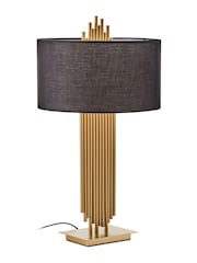 Fifty Five South Black Impero Table Lamp with Linen Shade - Image 4 of 4