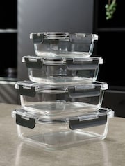 Zyliss 4 Piece Clear Glass Storage Container Set - Image 1 of 5