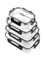 Zyliss 4 Piece Clear Glass Storage Container Set - Image 4 of 5