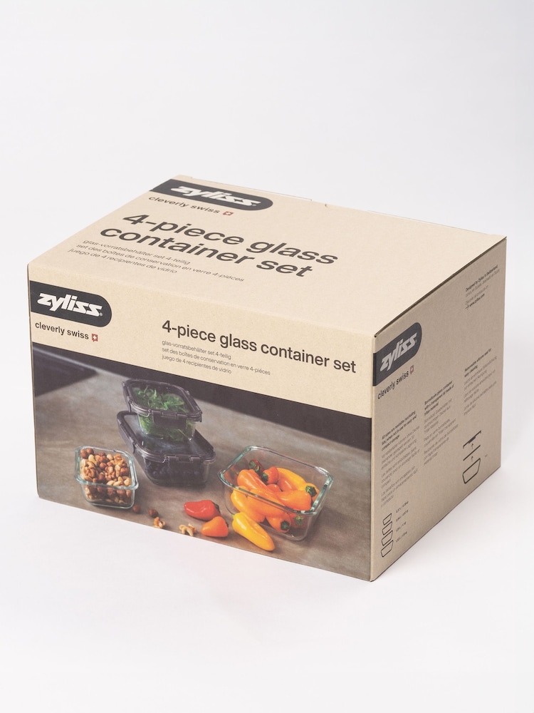 Zyliss 4 Piece Clear Glass Storage Container Set - Image 5 of 5