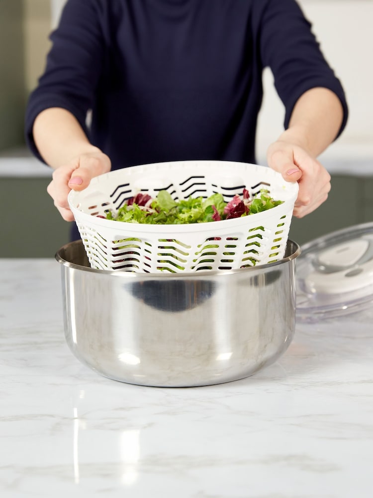 Zyliss Steel Easy Spin 2 Stainless Steel Salad Spinner - Image 1 of 4