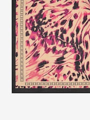 Lipsy Pink Animal Lightweight Printed Scarf - Image 2 of 3