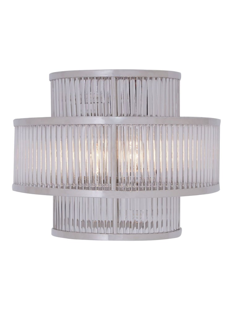 Fifty Five South Nickel Salasco 3 Tier Glass Wall Light - Image 2 of 4