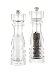 Cole & Mason Clear Large London Acrylic Salt Pepper Mill Set 220mm - Image 3 of 4