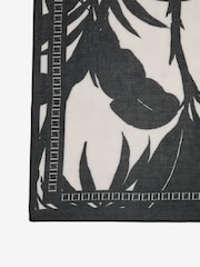 Lipsy Mono Floral Lightweight Printed Scarf - Image 2 of 3