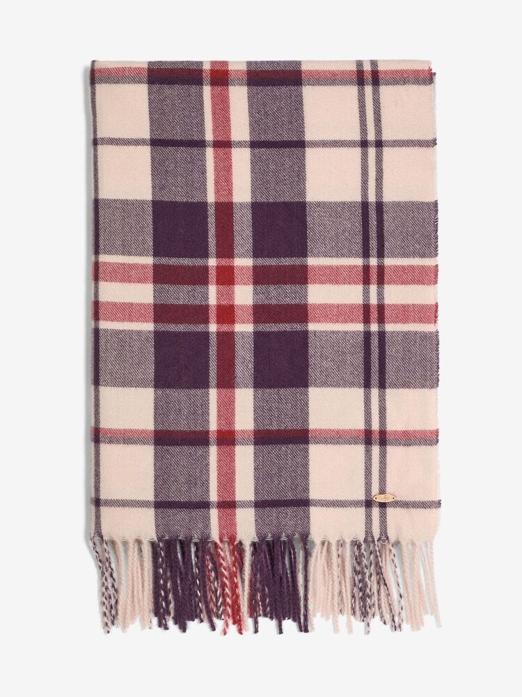 Lipsy Pink Check Soft Mid Weight Scarf - Image 1 of 3