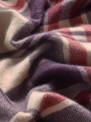 Lipsy Pink Check Soft Mid Weight Scarf - Image 2 of 3