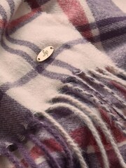 Lipsy Pink Check Soft Mid Weight Scarf - Image 3 of 3