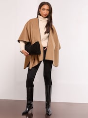 Marrón moca - Lipsy Whipstitch Trim Cape - Imagen 1 de 4