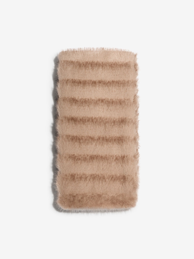Lipsy Neutral Faux Fur Scarf - Image 1 of 3