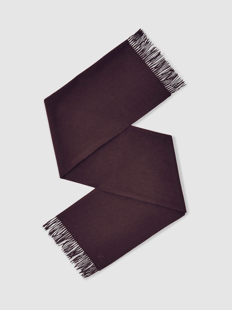 Reiss Burgundy Picton Scarf - Image 1 of 6