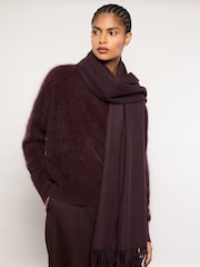 Reiss Burgundy Picton Scarf - Image 2 of 6