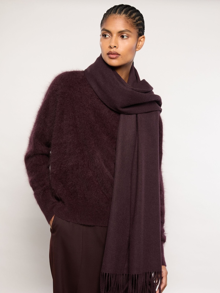 Reiss Burgundy Picton Scarf - Image 2 of 6