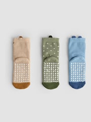 JoJo Maman Bébé Green Dinosaur 3-Pack Extra Thick Socks - Image 3 of 3