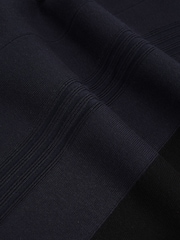 Reiss Navy/Black Zaya Knitted Contrast-Panel Midi Dress - Image 6 of 6
