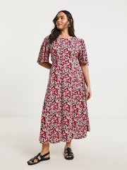 Simply Be Pink Midi Dress - Image 1 of 4