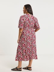 Simply Be Pink Midi Dress - Image 2 of 4