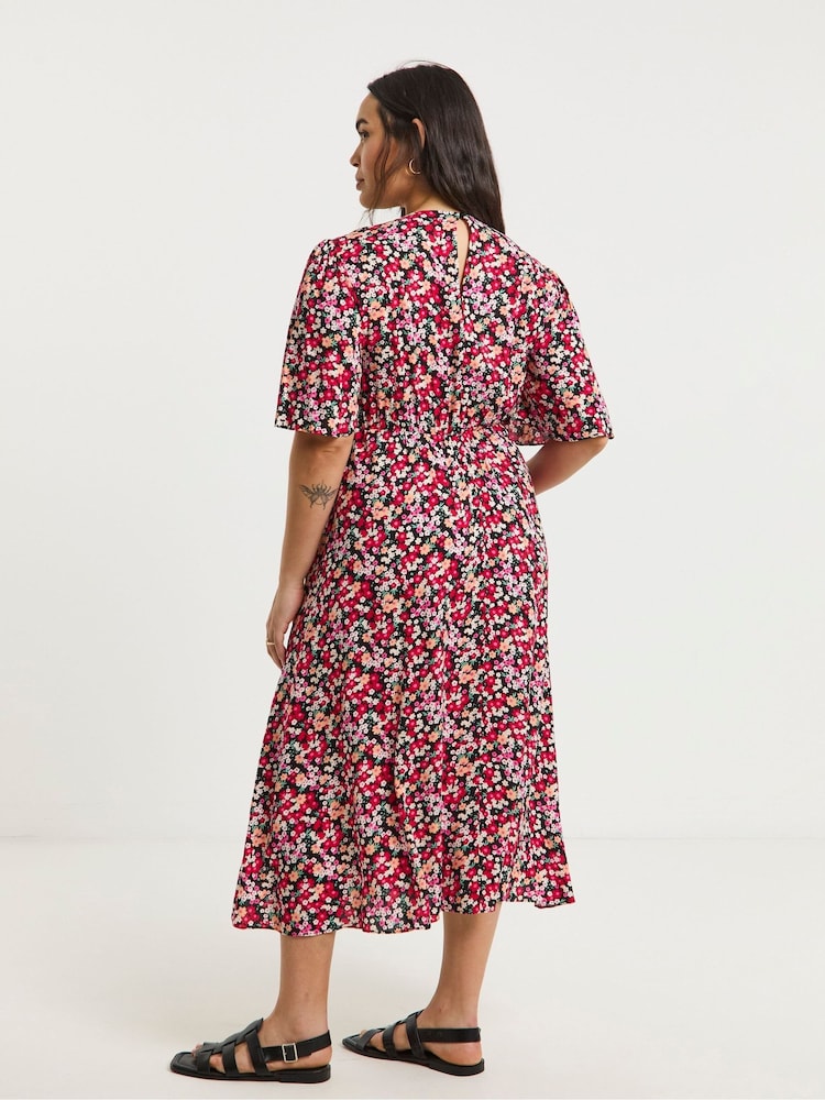 Simply Be Pink Midi Dress - Image 2 of 4