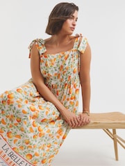 Simply Be Cream Tie Strap Midi Dress - Image 3 of 4