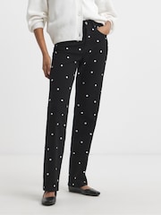 Simply Be Embroidered Denim Straight Leg Jeans - Bild 4 von 4