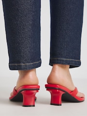 Simply Be Red Extra Wide Fit Toe Post Kitten Heels - Image 3 of 4