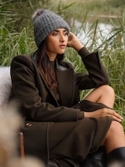 Love & Roses Grey Cosy Pom Hat - Image 2 of 5