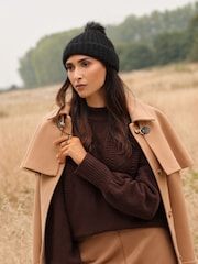 Love & Roses Black Cosy Pom Hat - Image 1 of 5