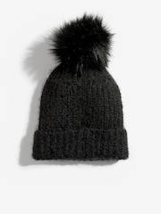Love & Roses Black Cosy Pom Hat - Image 3 of 5