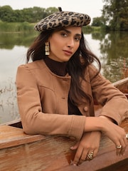 Love & Roses Leopard Beret Hat - Image 1 of 5