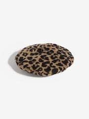 Love & Roses Leopard Beret Hat - Image 4 of 5