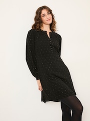 FatFace Jesse Black Petite Metallic Dress - Image 3 of 5