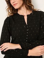 FatFace Jesse Black Petite Metallic Dress - Image 4 of 5