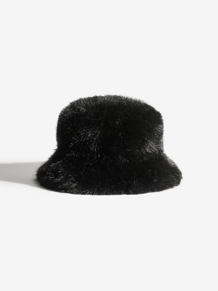 Friends Like These Black Faux Fur Bucket Hat - Image 1 of 4