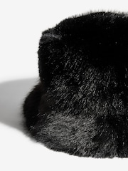Friends Like These Black Faux Fur Bucket Hat - Image 2 of 4