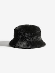 Friends Like These Black Faux Fur Bucket Hat - Image 3 of 4
