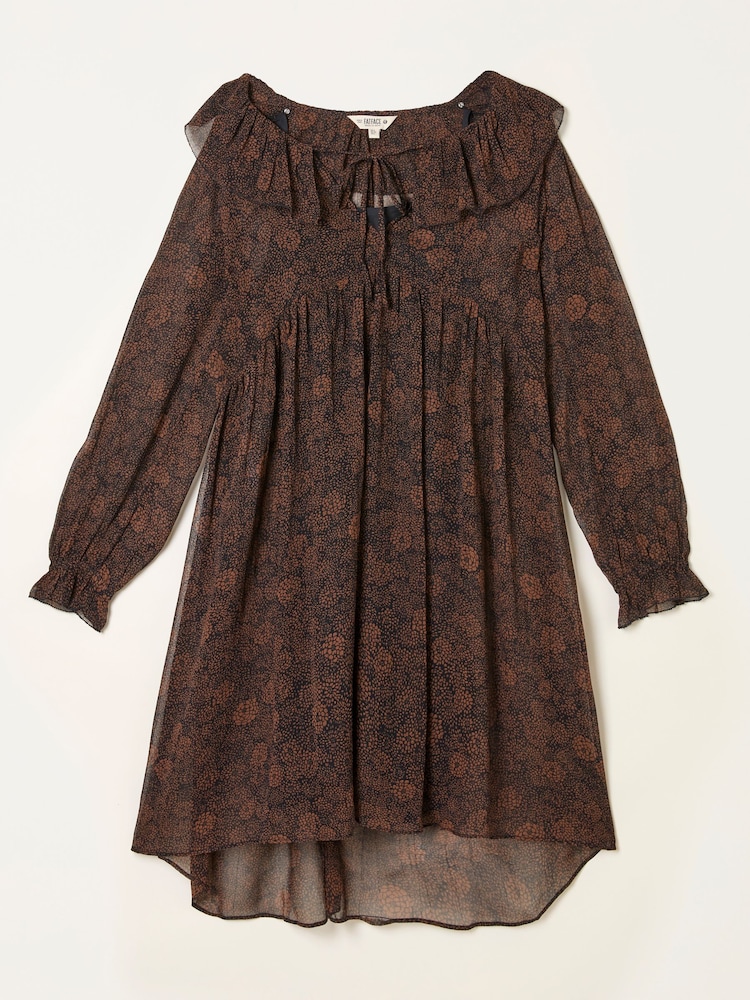 FatFace Bella Black Circle Floral Petite Dress - Image 5 of 5 FatFace Bella Black Circle Floral Petite Dress - Image 5 of 5