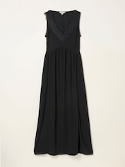 FatFace Aileen Black Petite Slip Midi Dress - Image 6 of 6