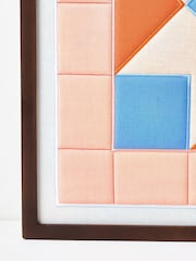 Oliver Bonas Multi Patchwork Embroidered Framed Wall Art - Image 2 of 4