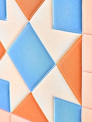 Oliver Bonas Multi Patchwork Embroidered Framed Wall Art - Image 3 of 4