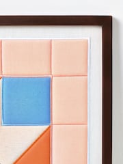 Oliver Bonas Multi Patchwork Embroidered Framed Wall Art - Image 4 of 4