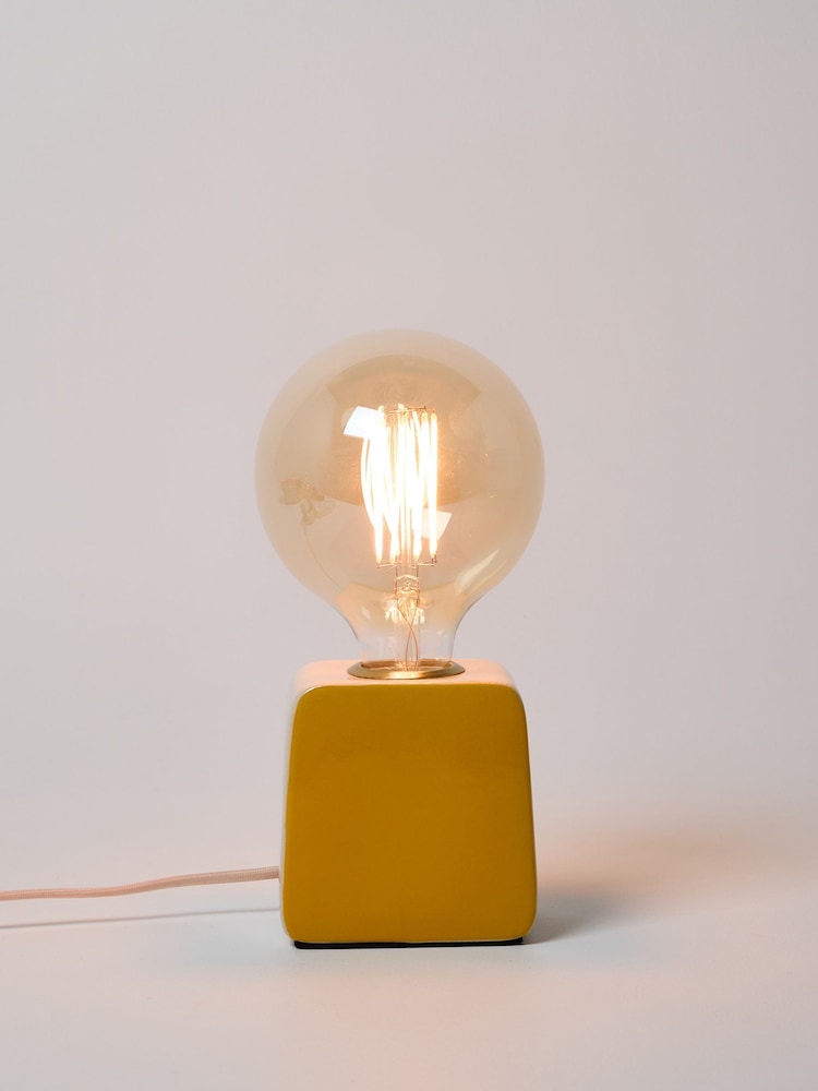 Oliver Bonas Yellow Mina Colourblock Desk and Table Lamp - Image 2 of 4