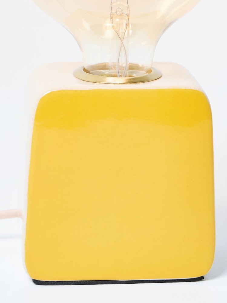 Oliver Bonas Yellow Mina Colourblock Desk and Table Lamp - Image 4 of 4 Oliver Bonas Yellow Mina Colourblock Desk and Table Lamp - Image 4 of 4