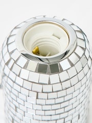 Oliver Bonas Silver Disco Vico Desk & Table Lamp Base - Image 3 of 6